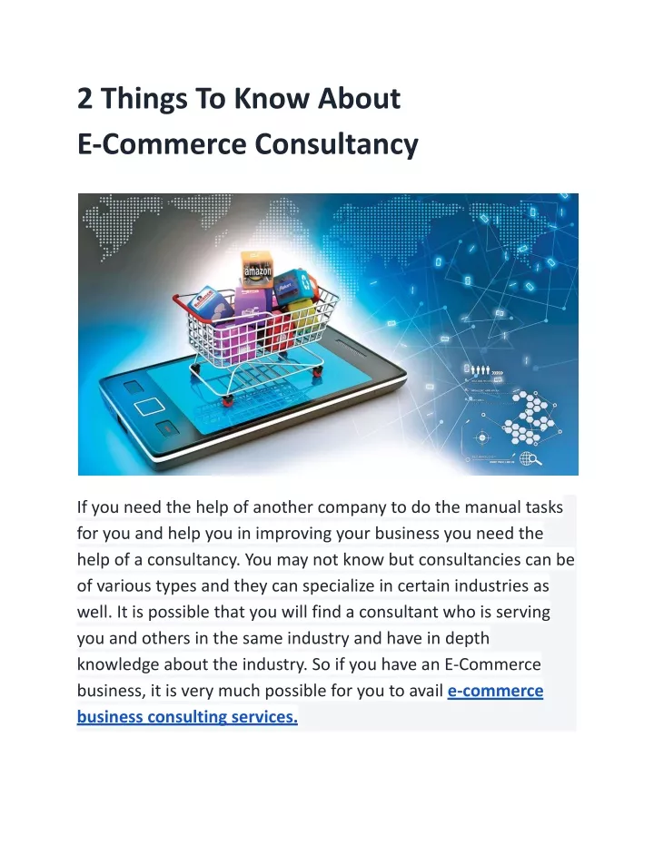 2 things to know about e commerce consultancy