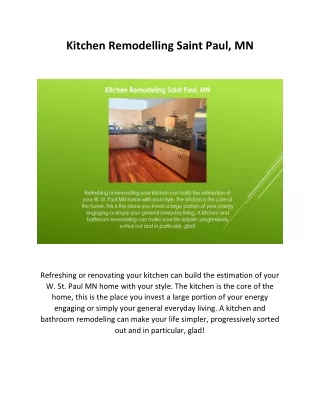 Kitchen Remodelling Saint Paul, MN