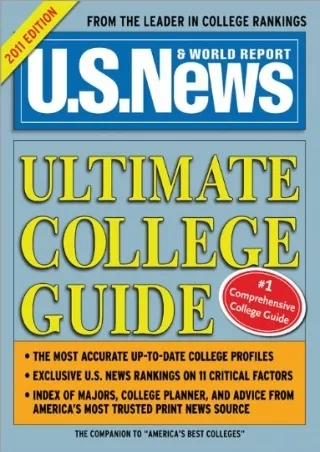 EBOOK U S News Ultimate College Guide 2011