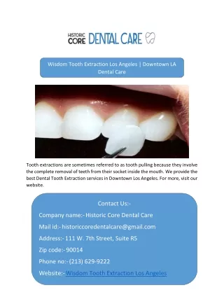 Wisdom Tooth Extraction Los Angeles  Downtown LA Dental Care-converted