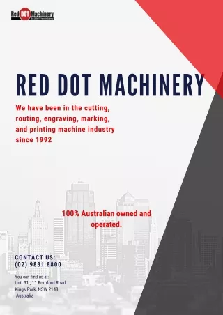 An authorised supplier and repairer of OmniCAM | Red Dot Machinery