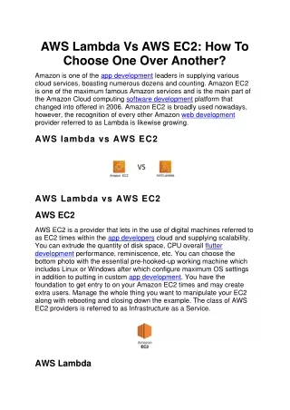 aws lambda vs aws ec2 how to choose one over