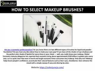 how to select makeup brushes