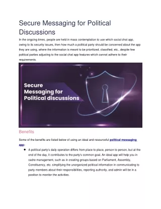 Secure Messaging App for Political Discussions