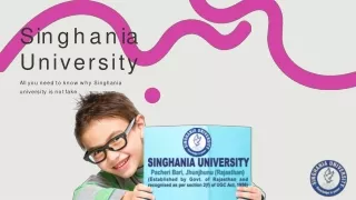 Singhania University never fake