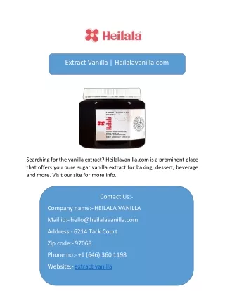 extract vanilla heilalavanilla com