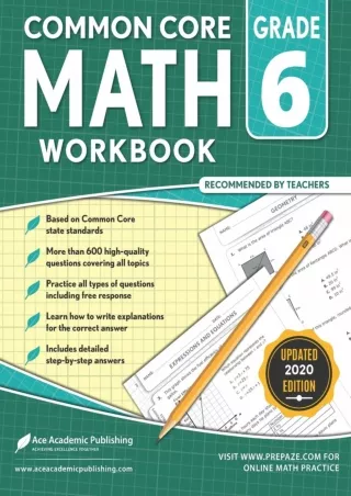 EBOOK 6th grade Math Workbook CommonCore Math Workbook