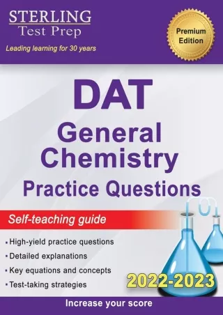 EPUB Sterling Test Prep DAT General Chemistry Practice Questions High Yield DAT