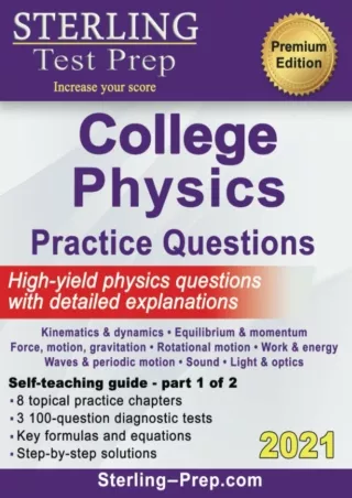 DOWNLOAD Sterling Test Prep College Physics Practice Questions Vol 1 High Yield