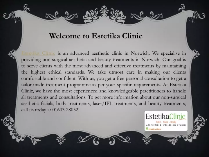 welcome to estetika clinic