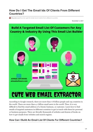 how do i get the email ids of clients from