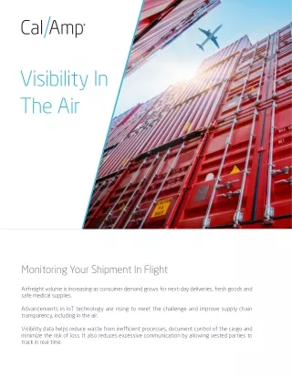 Shipment Visibility in the Air