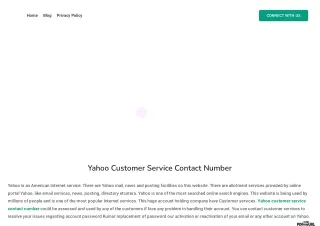 Yahoo Customer Service Contact Number