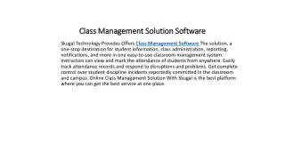 class management solution software