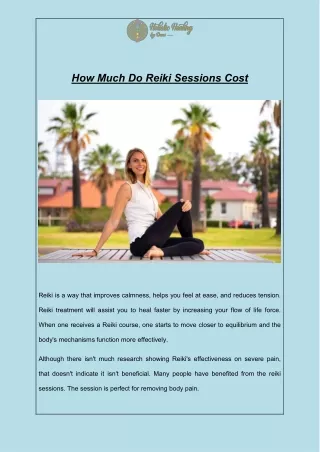 How Much Do Reiki Sessions Cost ?