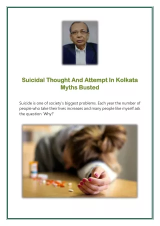 suicidal thought and attempt in kolkata suicidal