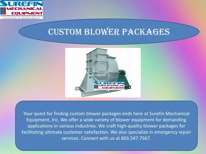 custom blower packages