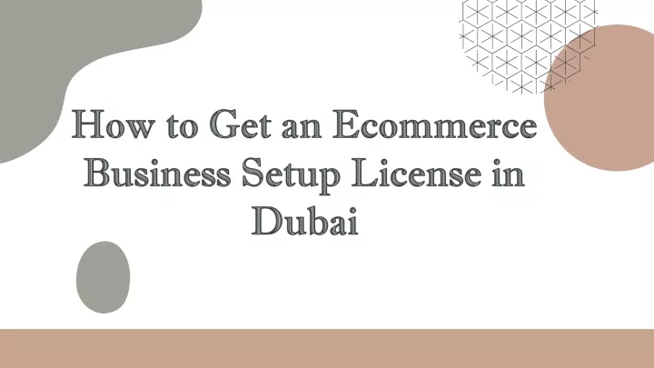 how to get an ecommerce business setup license in dubai