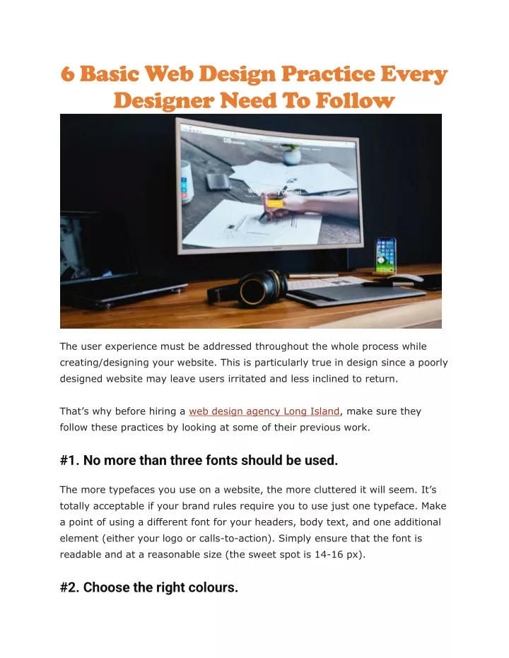 6 basic web design practice every designer need