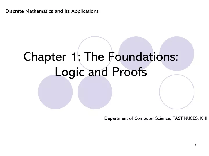 chapter 1 the foundations logic and proofs
