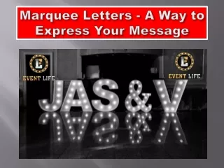 Marquee Letter Lights