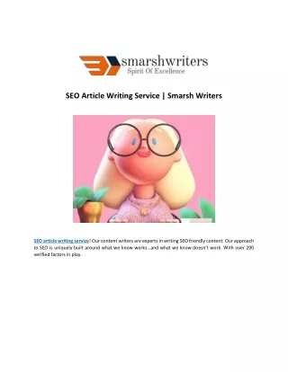 SEO Article Writing Service