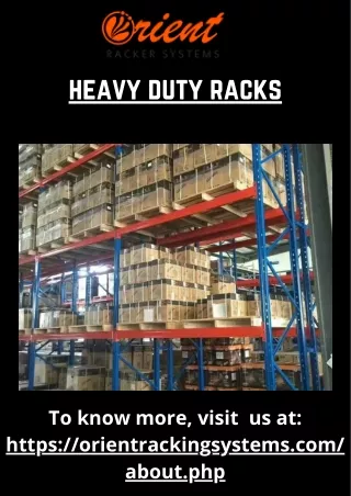 Heavy Duty Racks | Orient Racker Systems
