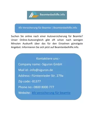 Kfz-Versicherung für Beamte  Beamtenbeihilfe.info-converted