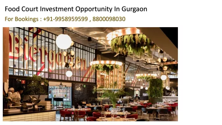 food court investment opportunity in gurgaon