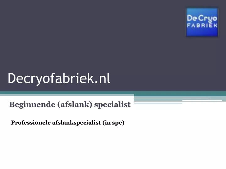 decryofabriek nl