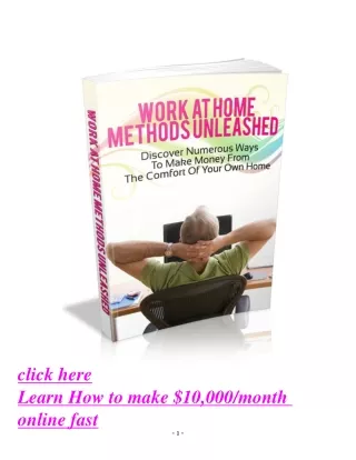 Best Work at Home Methods Unleashed
