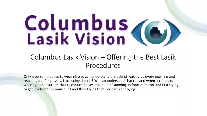 columbus lasik vision offering the best lasik procedures