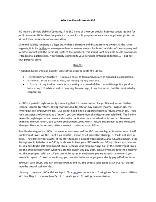 why you should have an llc