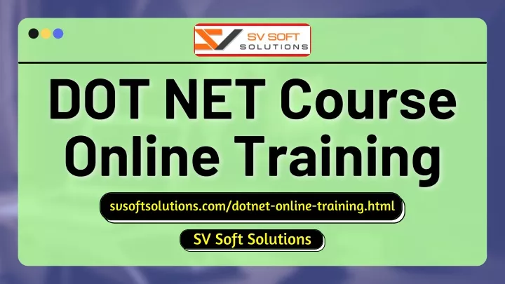 svsoftsolutions com dotnet online training html