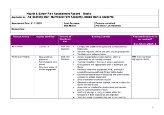 Media department Risk Assessment 2021_22