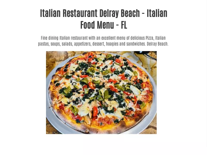 italian restaurant delray beach italian food menu