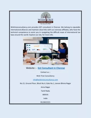 Gst Consultant in Chennai