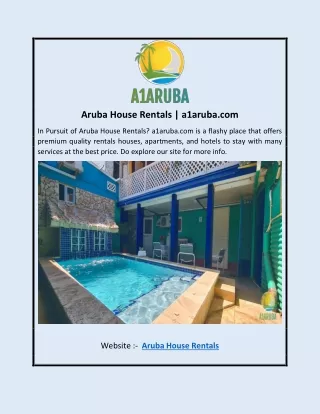 Aruba House Rentals | a1aruba.com