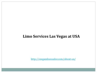 Best Limo Services Las Vegas at USA