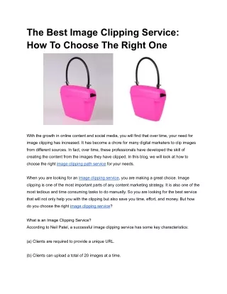 the best image clipping service how to choose