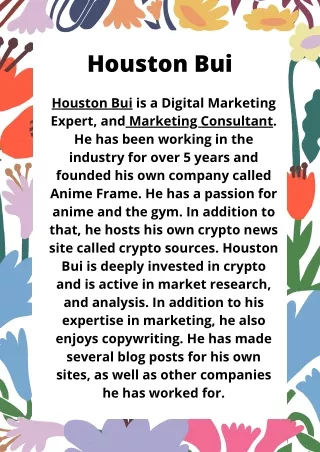 Houston Houston Bui-Create a Digital Marketing Plan