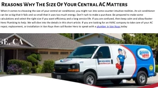 reasons why the size of your central ac matters