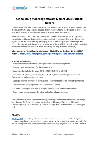 global drug modeling software market