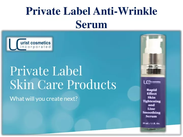 private label anti wrinkle serum