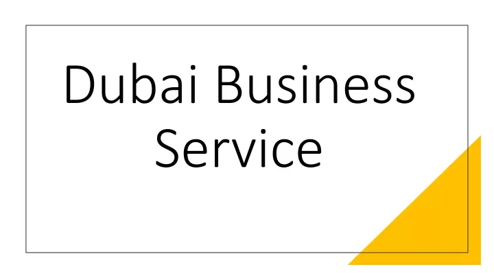 dubai business service