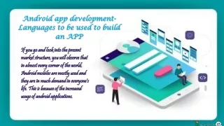 android app development languages to be used