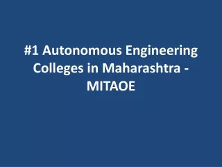 1 autonomous engineering colleges in maharashtra mitaoe