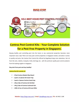Best DIY Pest Control Kits by BugsStop in Singapore