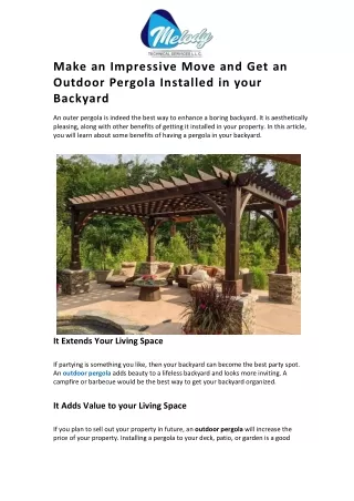 make an impressive move and get an outdoor