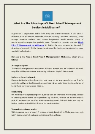 what are the advantages of fixed price